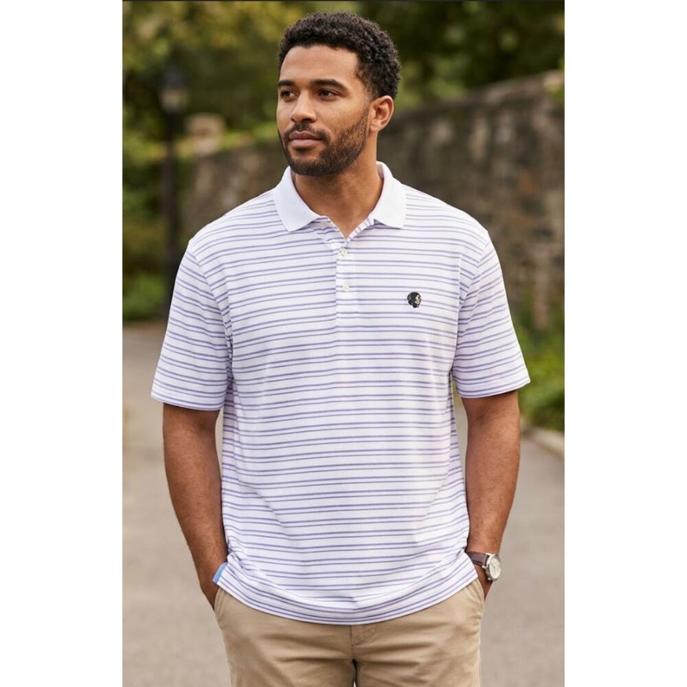 RLX Ralph Lauren Golf Polo Shirt Striped Embroidered Team Men's Size XXL